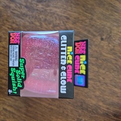 NeeDoh PINK Nice Cube Glitter and Glow Nee Doh Squishy PINK AUTHENTIC