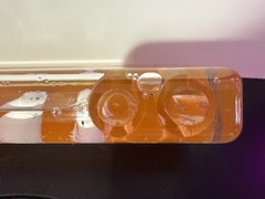 Liquid Motion Bubbler Ruler Desk Toy Orange Floating Seal Sensory Timer 13cm