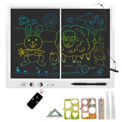 LCD Writing Tablet for Kids,22 Inches Colorful Screen 14″W x 17.5″H, White