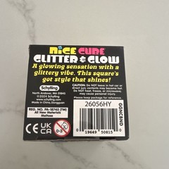 Nee Doh Nice Cube Glitter & Glow Super Solid Squish Pink, Age 3+ MPN 26056HY
