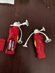 2- Disney On Ice Red Light Spinners See Photos For Type & Cond. New Batteries