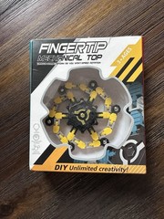 Transformable Fingertip Spin Top Fidget Spinner Deformable Robot Gyro Yellow