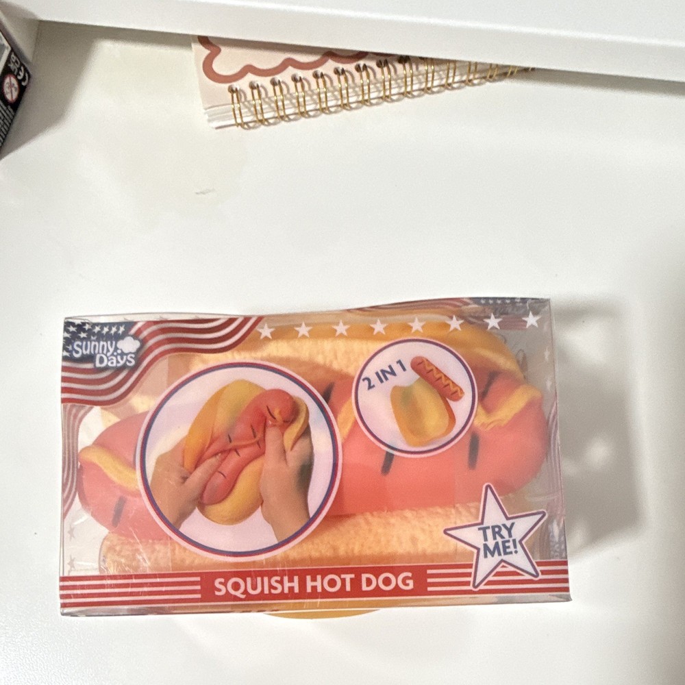 Sunny Days Squish Hot Dog 2-in-1 Tactile Squeeze Toy Red/Yellow MPN 571235-TGT