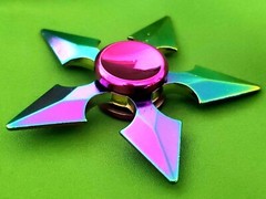 Rainbow Fidget Spinner Arrows Toy All Metal Adults Kids Boys Girls ADHD Focus