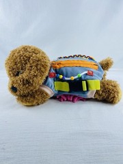 Sensory Fidget Dog Plush Golden Doodle Multiple Activities Weighted 13” Puppy