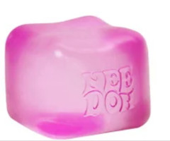 Schylling NeeDoh Nice Cube PINK Sensory Squeeze Toy with Super Solid Squish