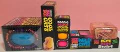 Needoh Nee Doh Lot of 5 Bundle Set Super Teenie Fuzz Ball Cats Nice Berg Swirl