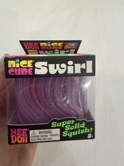 PURPLE White Pink Schylling NeeDoh Nice Cube Swirl. Super Solid Squish AUTHENTIC