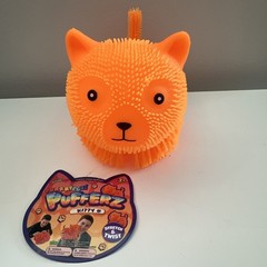 Pufferz Orange Kitty Cat 7” Squishy Sensory Fidget Toy Stress Relief Squeeze New
