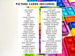 Plastic Communication Cards, 60 Basic Communication, Special Medium, White