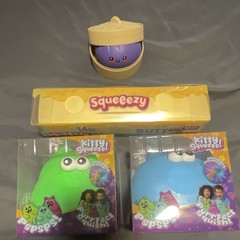 Squeezy Butter, 5 Below Kitty Squeeze in Green and Blue with Open RMS Dumpling