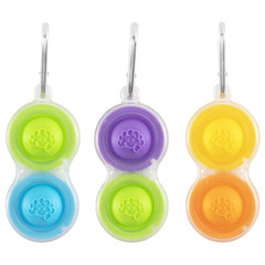 Fat Brain Toys Simpl Dimpl Clear 3 Pack – Popping Fidget Keychains