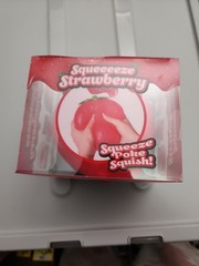 Strawberry Character Family Squishy Squeeze Toy, Red/Green, Ages 3-4 Years