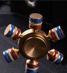 Brass Fidget 6 Point Hand Spinner Finger Gyro Toy EDC Focus Stress Reliever Toys