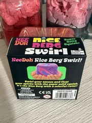 NeeDoh Nice Berg Swirl XL Giant Nee Doh Squishy Swirl Cube Orange Pink Yellow
