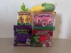 Squeeezy Fruit Tactile Squeeze Toy Lot, Multicolor, Ages 3+, 4-7Y, 8-11Y