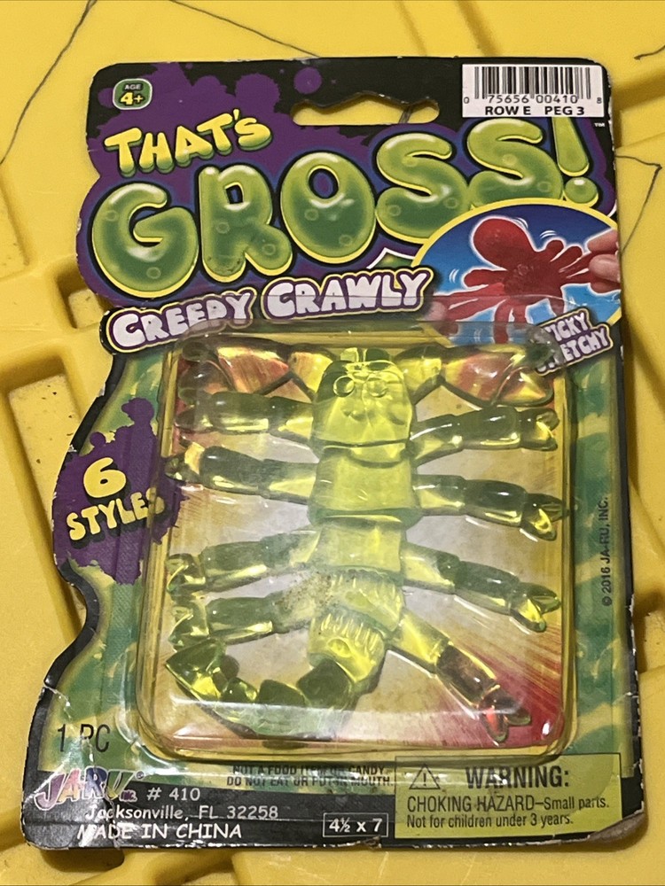 New Creepy Crawly Ja-Ru That’s Gross Sticky Stretchy Squishy Toy Green Bug Jaru