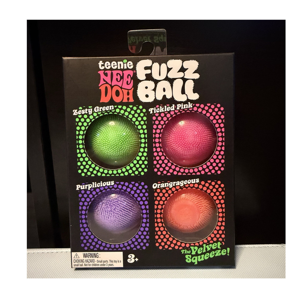 NeeDoh Fuzz Ball 4 Pack Squishy Stress Ball Fidget Toy Anxiety Relief Fast Ship