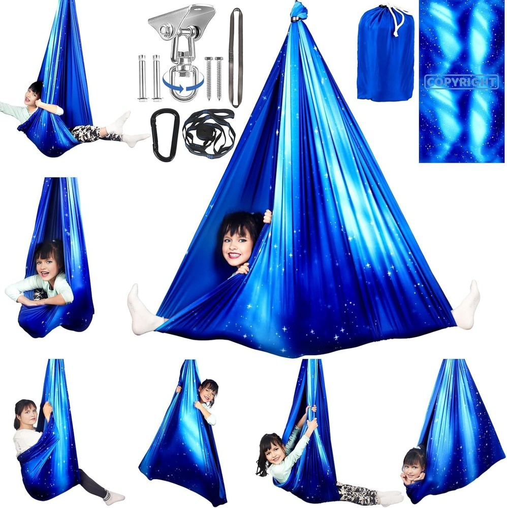 Double Layer Sensory Swing for Kids & Adults Holds up to 300Lbs Indoor and Outdo