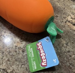 Sunny Days Jumbo Squeezy Carrot Orange Squishy Toy Stress Relief Sensory