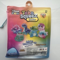 Taba Squeez PEBBLES THE FISH Squishy, Series 1 w/ Sequin Pack, Crazy Fun Squeeze