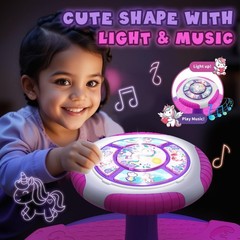 Unicorn Sit and Spin Toys for Toddlers Girls, 360° Toddler Spinning Seat wi