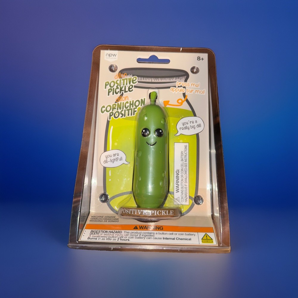 New SealePickle Sound Machine – Dillon The Positive Talking Pickle, Small, Green