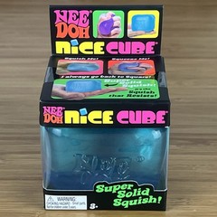Nee Doh BLUE Nice Cube Super Solid Squish Squeezable Stress Reliever TikTok