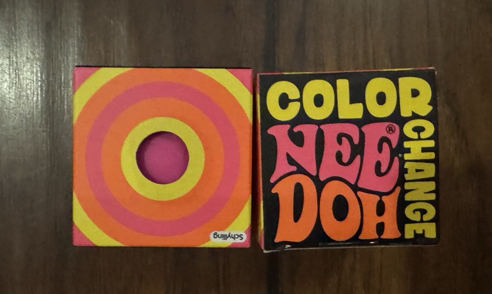 New Lot Of 2 Nee Doh Color Change Balls Stress Reliever Yellow & Pink