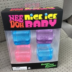 NEW NeeDoh Nice Ice Baby Mini Cubes Pink Blue Purple Super Solid Squish NEW