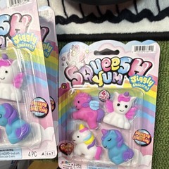 Ja-Ru Jiggly Unicorns Tactile Squeeze Toys 4-Pack A Total Of 13 Packs Bulk Lot