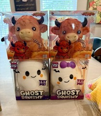 Rare Squishy Bundle! Set of Ghosts, Set of Highland Cows, 1 Capy & 1 Gator NEW