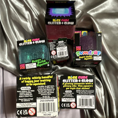 Schylling NeeDoh Nice Cube Glitter & Glow + Gumdrop Squish 3+