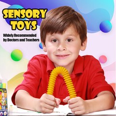 6 Pcs Pop Tubes Sensory Toys Fidget Toys Learning Toys for Toddlers Party Favors