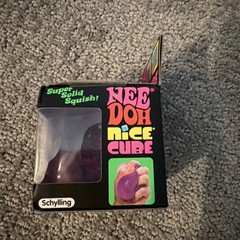 NEW Nee Doh Nice Cube Super Solid Squish Purple Toy, FAST SHIPPING!