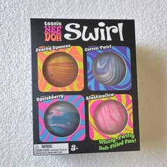 Nee Doh Swirl Multicolor Tactile Squeeze Balls Set Age Level 4-7 8-11 Years 3+