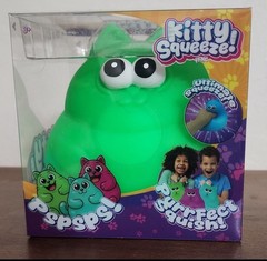 Jumbo Squeezy Squishy Kitty Squeeze Blue TikTok Viral Five Below Fidget Toy