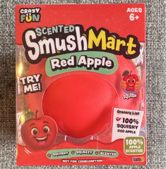 Crazy Fun SmushMart Red/Green Apple Scented Squishy Squeeze Toy, Age 6+