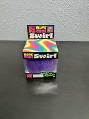 Nee Doh Nice Cube Swirl Schylling Super Solid Squish Squeeze Toy, Purple Swirl