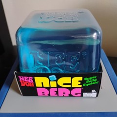 NeeDoh Nice Berg Blue XL Giant Nee Doh Niceberg Solid Squish Cube Brand New
