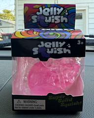 Jelly Squish Squeezy Stretchy Jellyfish Super Solid Squishy Toy Pink 3-4Y
