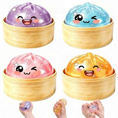 Generic 4Pcs Jumbo Gaint Glitter Dumpling Squishy Mystery Squishies Dumplings