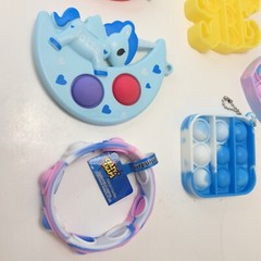 Bubble Pop Stress Relief Toy Lot Sensory Squishy Kitty Heart Cupcake Frog
