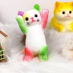 Big Hand Painted Cat Squishy Toy Large Ultra Soft Kitty Squeeze Fidget Stress Re