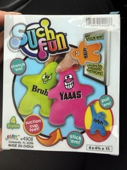 New Squishy HANGRY Guy Suction Cup Stretchy Squeeze Toy Jaru Blue Sensory Squish