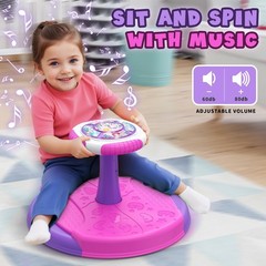 Unicorn Sit and Spin Toys for Toddlers Girls, 360° Toddler Spinning Seat wi