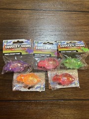 RMS Crazy Fun Squeezy-Saurs Mini Squishy Set Of 5 Sparkle Dinosaurs NEW