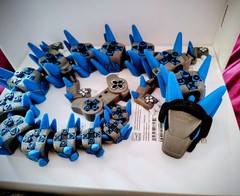 Blue and Gray Spiked Sensory Toy gamer Dragon Fidget