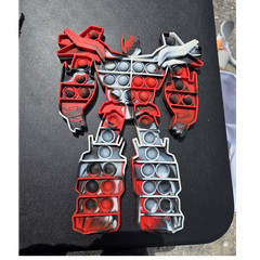 Transformers Robot Pop-It Tactile Sensory Toy Ages 4-7 8-11 Years Red Gray