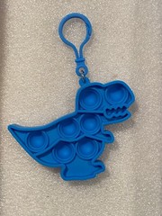 Dinosaur Shaped Fidget Sensory Push Pop Toy Hanger 3″ X 3.75″ Pre-Owned* cc1